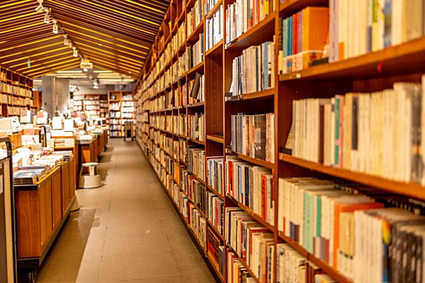 pngtree the background photography of the empty library bookstore indoors image 785539